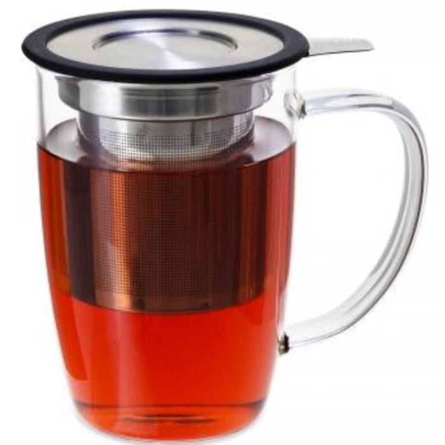 Tea & Teaware For Life Infuser Cups & Mugs | Forlife New Leaf Clear Tall Tea Mug Infuser & Lid