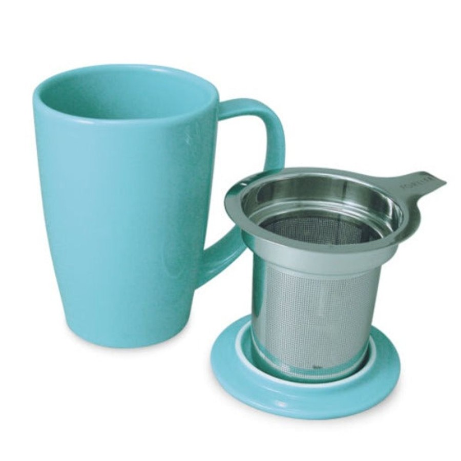 Tea & Teaware For Life Infuser Cups & Mugs | Forlife Curve Tall Tea Mug Infuser & Lid