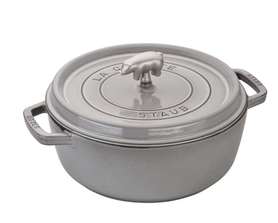 Accessories Staub Zwilling | Staub Cochon Shallow 6 Quart Cocotte Graphite